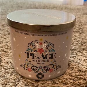 Bath & Body Works Peace Candle - Iced Raspberry Bellini
